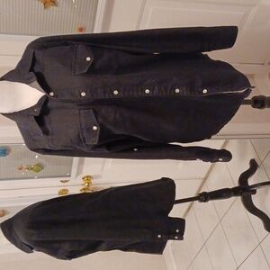4/$60 Black Denim-Like Shirt - Size Medium